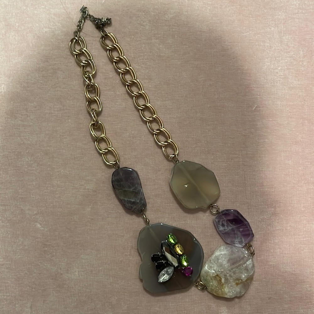 BaubleBar chain gem necklace